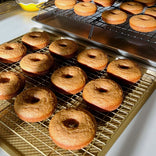 los angeles based company archies donuts on oven rack