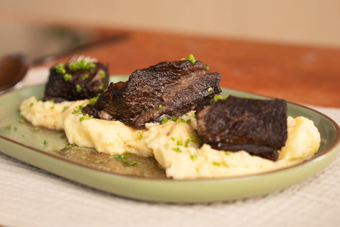 Wine drunk short ribs