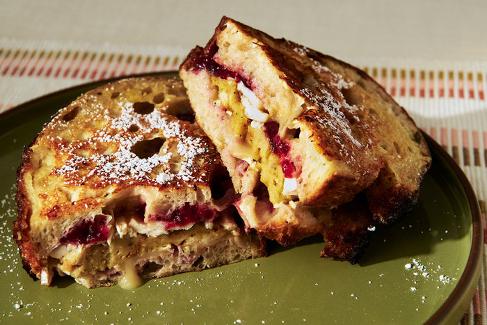 Thanksgiving Leftover Monte Cristo with Brie and Cranberry