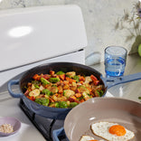 blue cast iron always pan roasting veggies