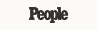 The image shows the word “People” in bold, black letters on a plain white background.